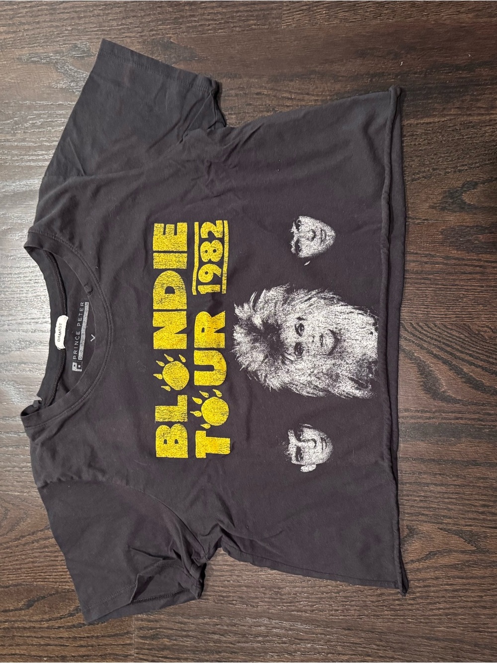 Prince Peter Collection Black Tee with Yellow Blondie Tour Graphic